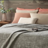 Modern Textured Cotton Double Blanket - 78 X 86.60 in - Image 2