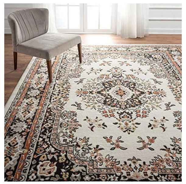Home Dynamix Premium Sakarya Traditional Medallion Area Rug, Ivory/Brown - 5.2 x7.4 - Image 3