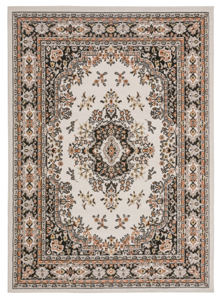 Home Dynamix Premium Sakarya Traditional Medallion Area Rug, Ivory/Brown - 5.2 x7.4