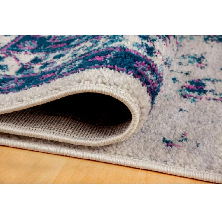 Vintage Collection Distressed | Bohemian | Blue/Purple Chic Runner Rug - 2.7x9 ft - Image 5