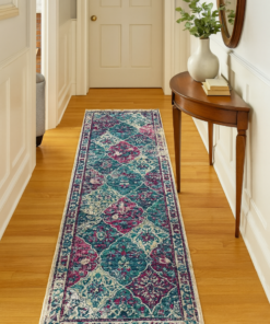 Vintage Collection Distressed | Bohemian | Blue/Purple Chic Runner Rug - 2.7x9 ft