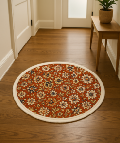 Alternative view of Ruby Blossom Round Rug - 3.2x3.2 (ft)