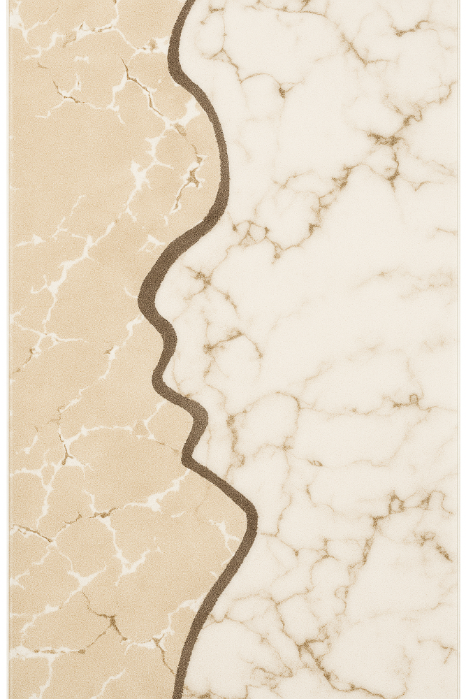 Marble Flow Designer Runner Rug - 3.2x6.5 (ft)