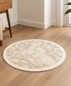 Alternative view of Sandstone Pattern Round Rug - 3.2x3.2 (ft)