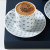 Small Flowers Porcelain Turkish Coffee Set for 2 - Image 2