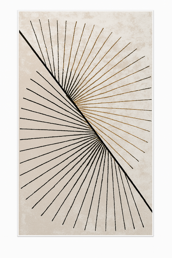 Venus Sunburst Line Runner Rug - 2.6x5 (ft)