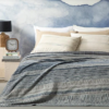 Textured Stripe Cotton Double Blanket - 78 X 86.60 in - Image 2