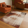Traditional area rug styled in a cozy living room