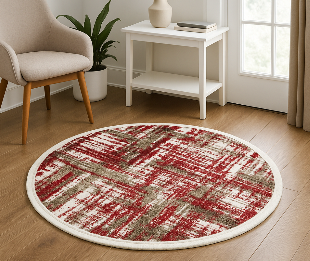 Urban Maze Round Rug - 3.2x3.2 (ft) - Image 3