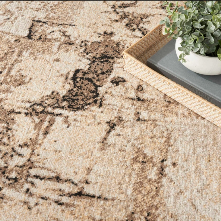 Nourison 9x12 (ft) Mocha Modern Washable Rug - Image 4