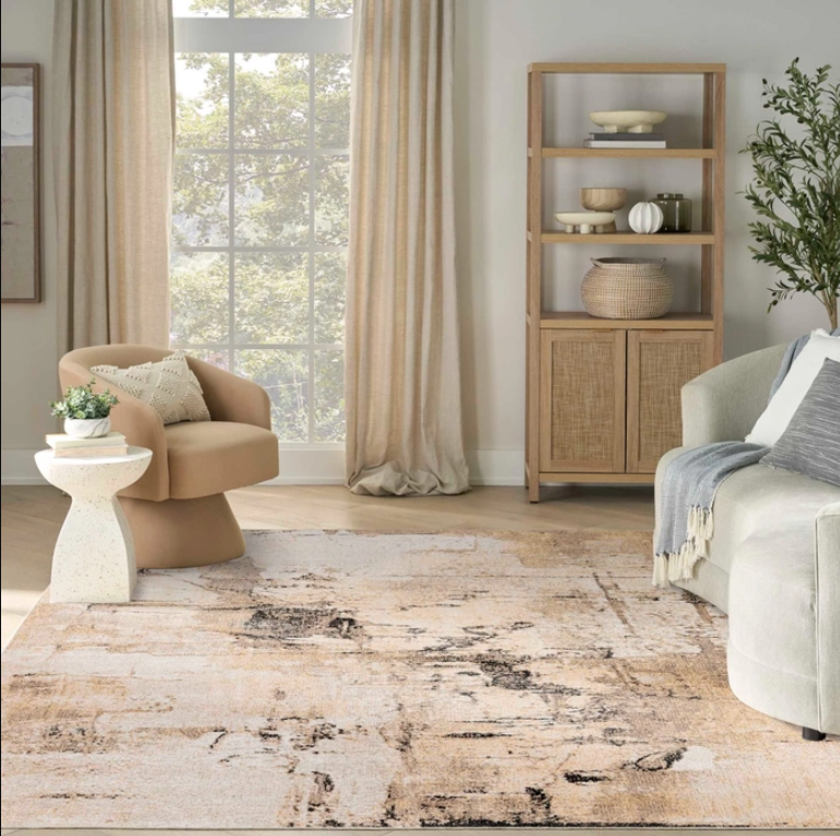 Nourison 9x12 (ft) Mocha Modern Washable Rug - Image 2