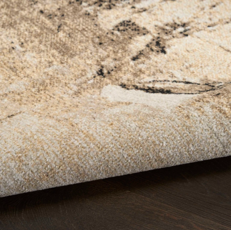 Nourison 9x12 (ft) Mocha Modern Washable Rug - Image 6
