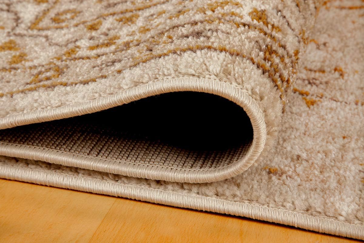 Vintage Collection Distressed | Bohemian | Beige/Brown Chic Area Rug - 4x6 ft - Image 4