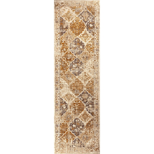 Vintage Collection Distressed | Bohemian | Beige/Brown Chic Runner Rug - 2.7x9 ft - Image 4